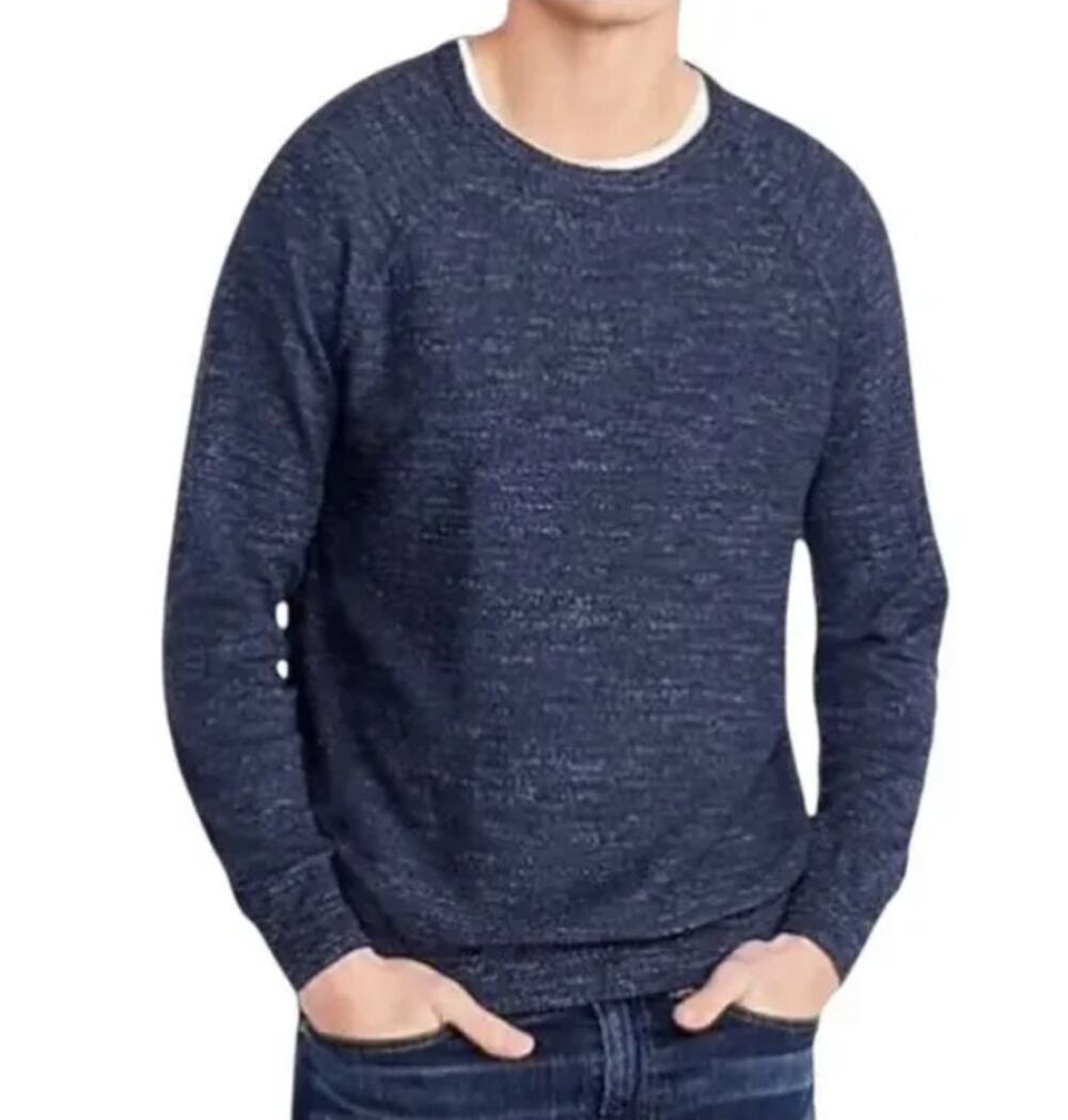 J.Crew Raglan Budded Crewneck Sweater in Blue size L